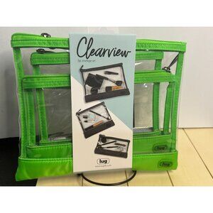 Lug Clearview Envelopes with Zipper 3 pc set - Lime